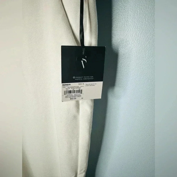 ❤️Simply Vera Vera Wang NWT High Waist Skinny Ankle White Pants Plus Size 14 - Picture 2 of 4